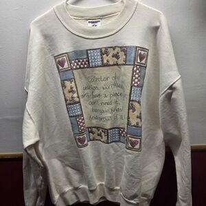 Jerzees Cream Graphic Sweatshirt